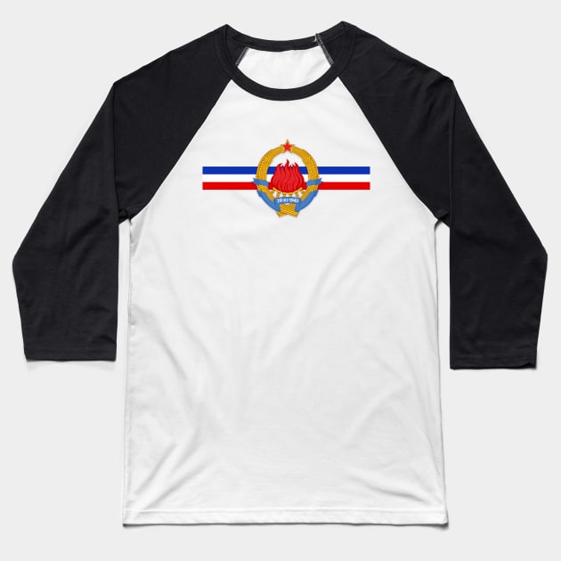 Yugoslavia Grb Baseball T-Shirt by StuffByMe